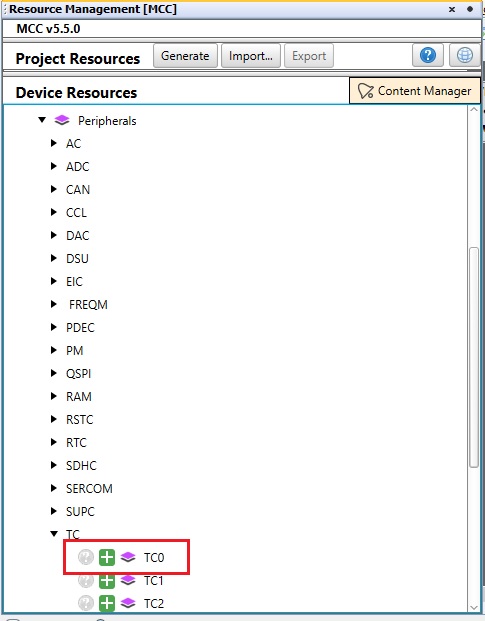 Add TC0 to the project graph