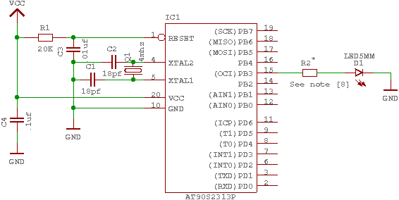 Schematic of circuit for demo project