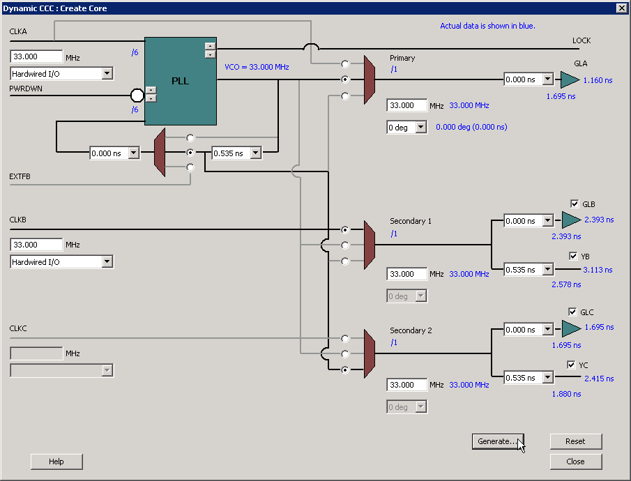 Dynamic CCC create core